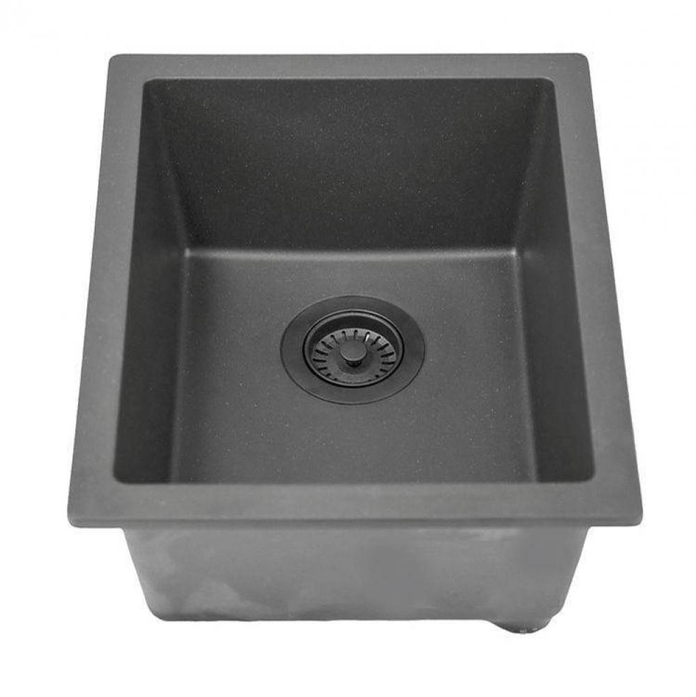 Nantucket Sinks' 15'' x 18'' granite composite single bowl dualmount bar-