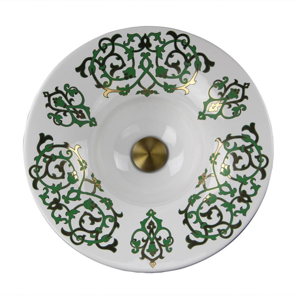 Lugano Fireclay Hand-decorated Vanity Sink