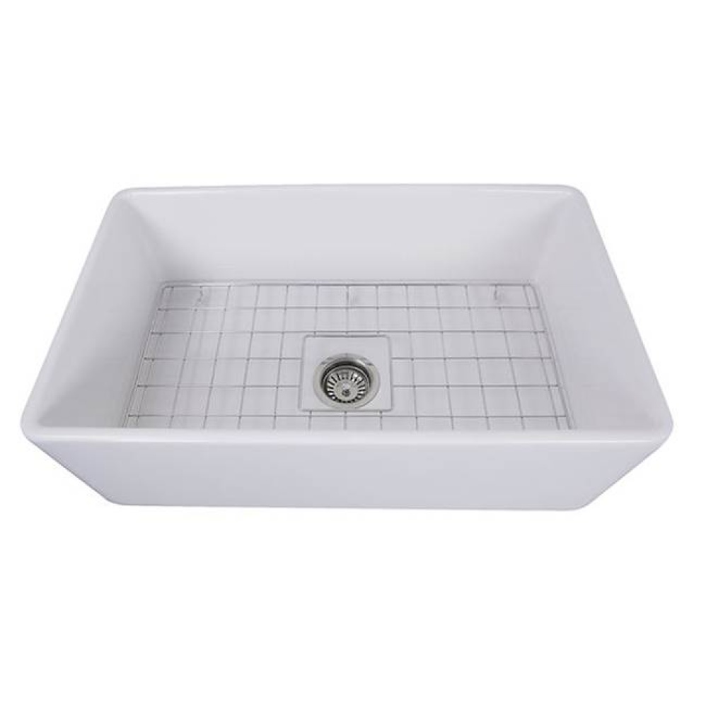 T-FCFS30 30 Inch White Fireclay Farmhouse Kitchen Sink