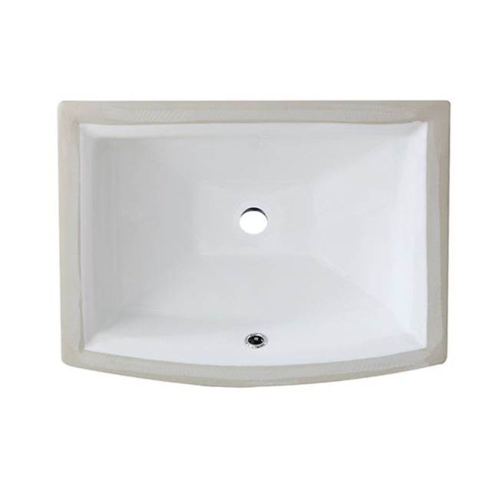 19.75 Inch x 16 Inch Undermount Ceramic Sink In White
