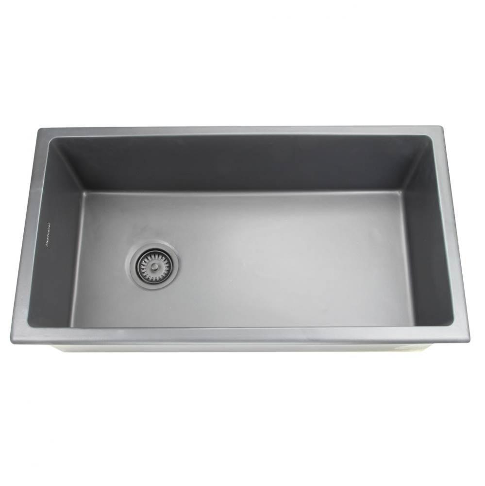34-Inch Undermount Fireclay Kitchen Sink
