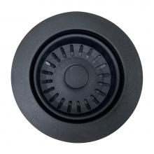 Nantucket Sinks 3.5DF-GCMB - Disposal Flange Trim With Strainer For Granite Composite Sinks In Matte Black