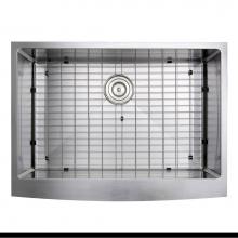 Nantucket Sinks APRON302010-SR-16 - Apron302010SR-16 - 30 Inch Pro Series Single Bowl Farmhouse Apron Front Stainless Steel Kitchen Si