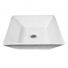 Nantucket Sinks NSV109 - Square Tapered White Vessel Sink