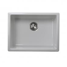 Nantucket Sinks Orleans2418 - Orleans Collection Italian Fireclay 24-inch Fireclay Undermount / Topmount Sink