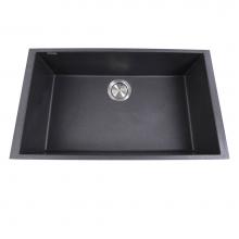 Nantucket Sinks PR3018-BL - Large Single Bowl Undermount Granite Composite Black
