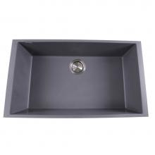 Nantucket Sinks PR3018-TI - Large Single Bowl Undermount Granite Composite Truffle