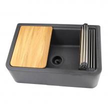 Nantucket Sinks PR3020-APS-BL - 30''X20'' GRANITE COMPOSITE APRON FARMHOUSE SINK