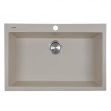 Nantucket Sinks PR3020-DM-S - Large Single Bowl Dual-mount Granite Composite Sand