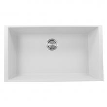 Nantucket Sinks PR3320-W-UM - 33-inch Undermount Granite Composite Sink in White