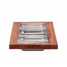 Nantucket Sinks PS20-CSREC3 - Prep Station 3 Piece Rectangular Condiment Server