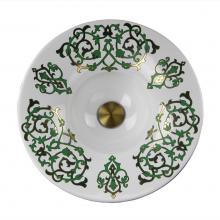 Nantucket Sinks RC77240GF - Lugano Fireclay Hand-decorated Vanity Sink