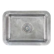 Nantucket Sinks RES2014-MF - RES - 20 Inch Hammered Stainless Steel with a Matte Finish Rectangle Bar Sink