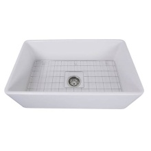 Nantucket Sinks T-FCFS30 - T-FCFS30 30 Inch White Fireclay Farmhouse Kitchen Sink