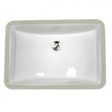 Nantucket Sinks UM-18x12-W - 18 Inch X 12 Inch Undermount Ceramic Sink In White