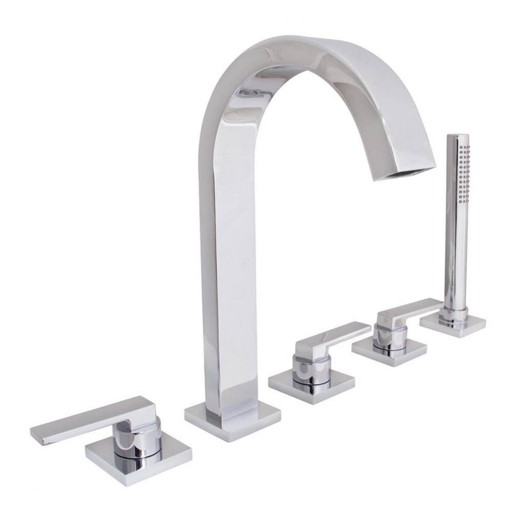 Speakman Lura 5-Hole Roman Tub Faucet with Platform Lever Handles PC