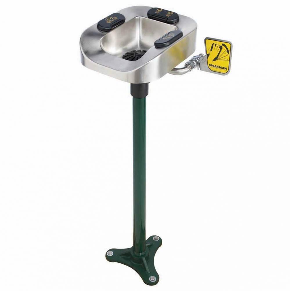Speakman Optimus Eye And Face Wash Stainless Steel Bowl Pedestal Mount System