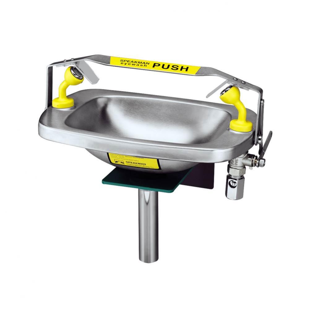 Speakman Select Series Eyewash Stainless Steel Bowl Wall Mount System