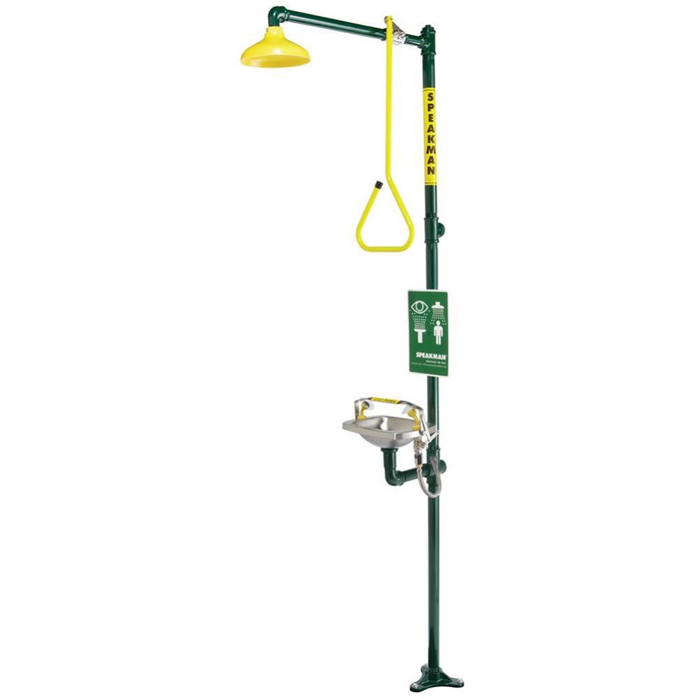 Speakman Select Series Emergency Combination Shower with Stainless Steel Bowl Eye/face wash