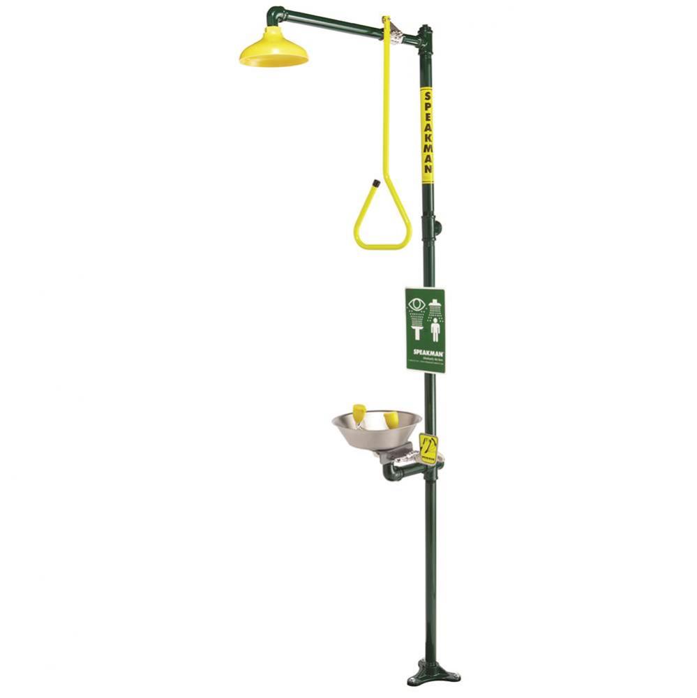 Speakman Traditional Series Combination Emergency Station with Stainless Steel Bowl Eyewash