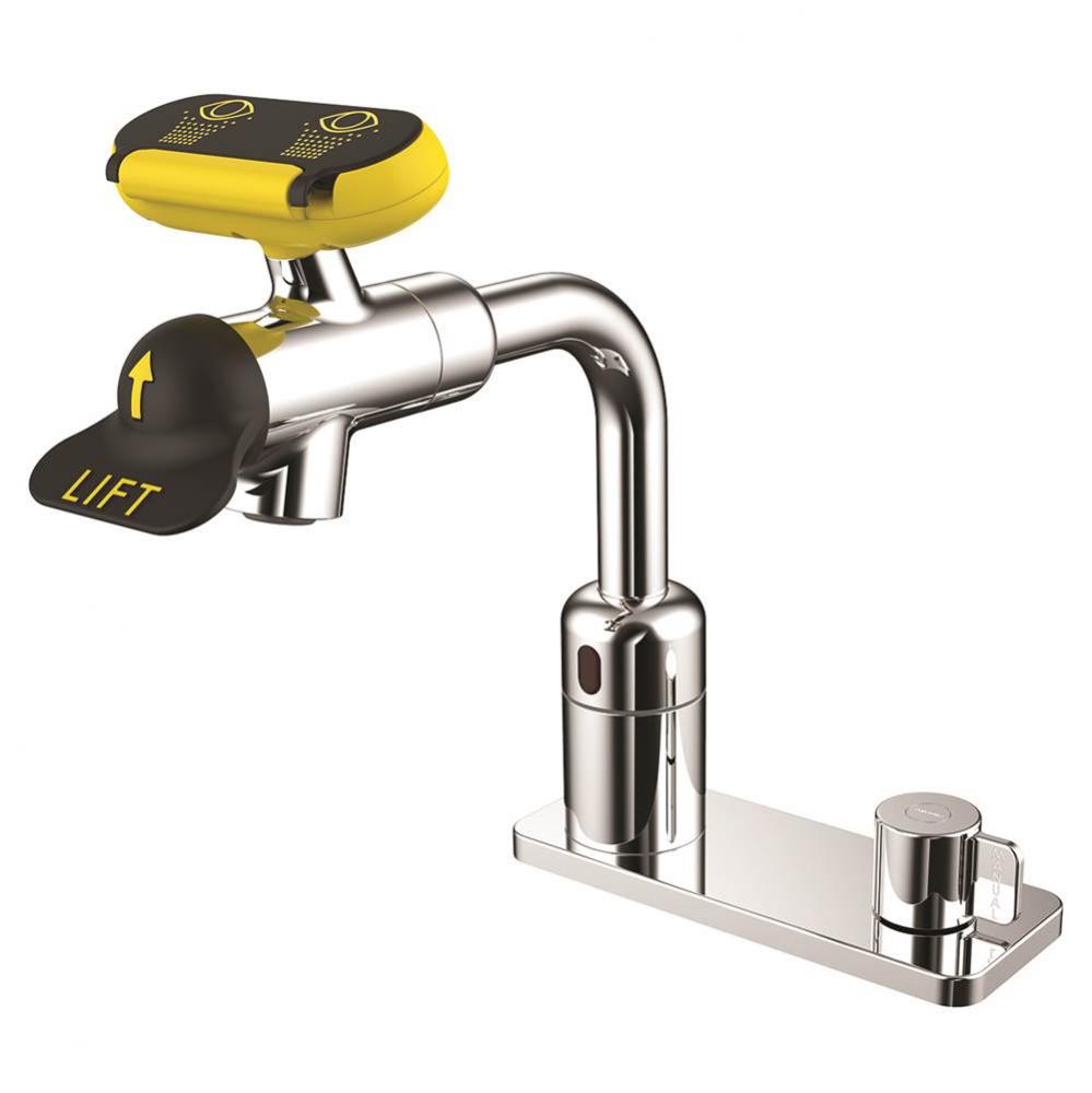 Speakman Eyesaver Battery Powered Sensor Eyewash Faucet with Manual Override & 1070 TMV