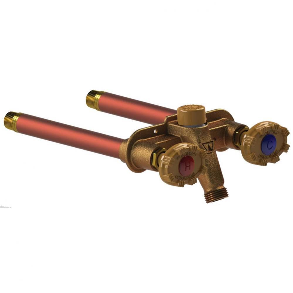 Model 22C Freezeless Hot & Cold Wall faucet 24 Inch, Plastic Handle