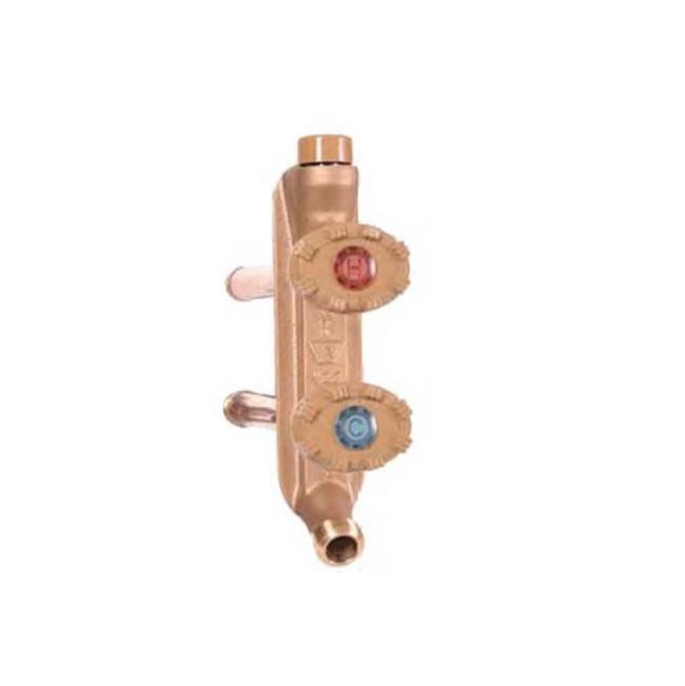 Model V22W Freezeless Hot & Cold Wall Faucet 4 Inch, Metal Handle