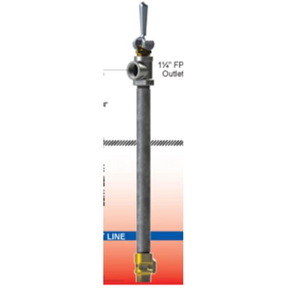 U125A  Utility Hydrant - 1 1/4in Inlet 2 Feet
