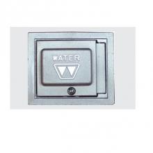 Woodford Manufacturing B74C-BR-F - Model B74 Box Hydrant C Inlet w/bracket, Rough Brass, Flat Door