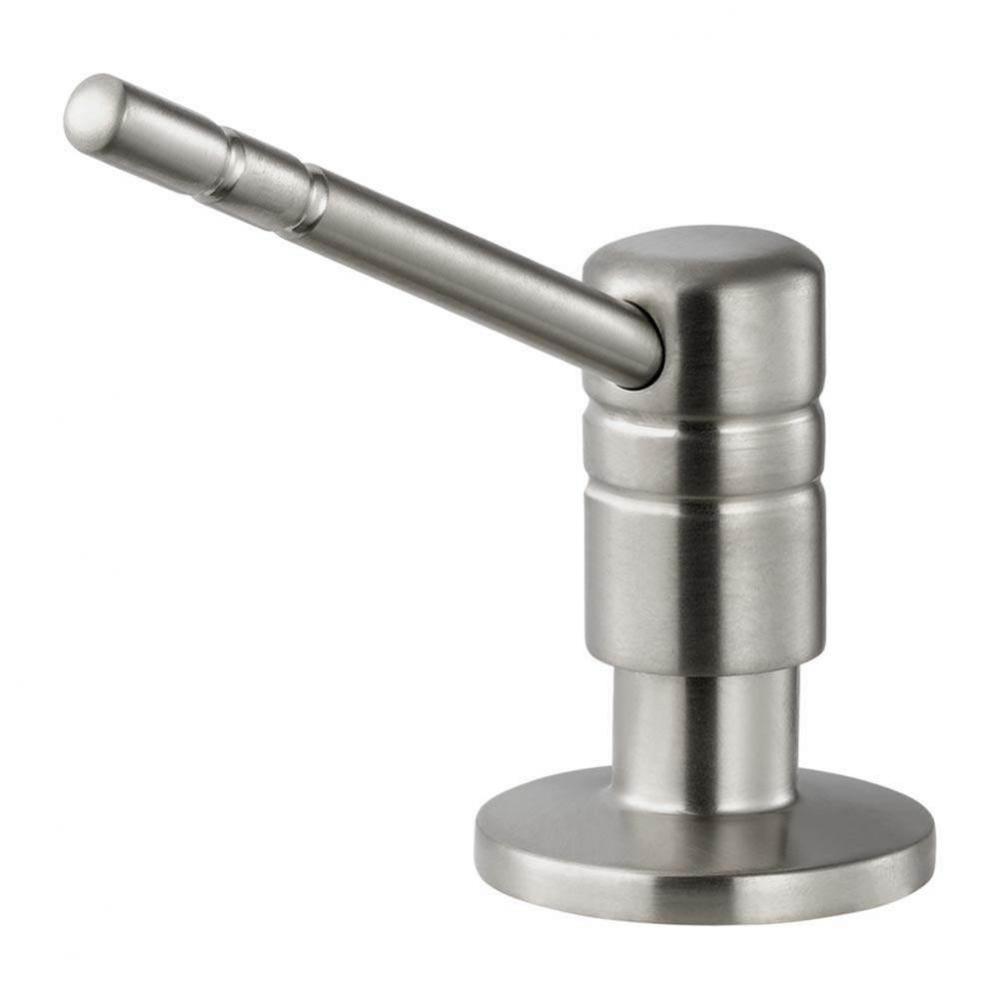 Soap Dispenser with Pump and Bottle in Brushed Nickel