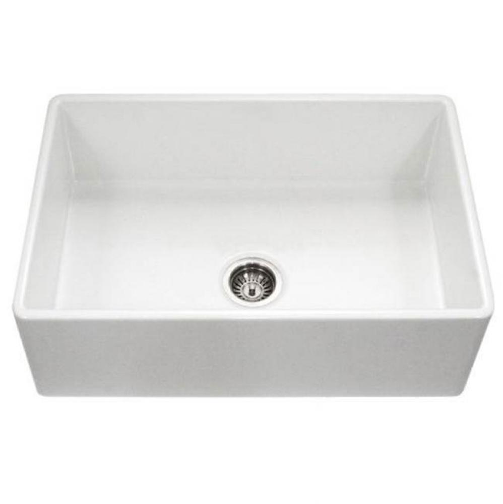 Chelsea 33'' Apron-Front Fireclay Single Bowl Kitchen Sink, White