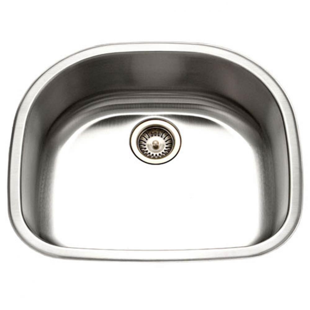 Designer 24'' Undermount Stainless Steel Single D Bowl Kitchen Sink