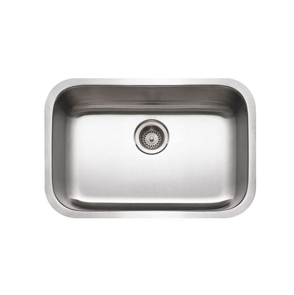 Enterprise 27'' Undermount Stainless Steel Medium Single Bowl, 18 Gauge