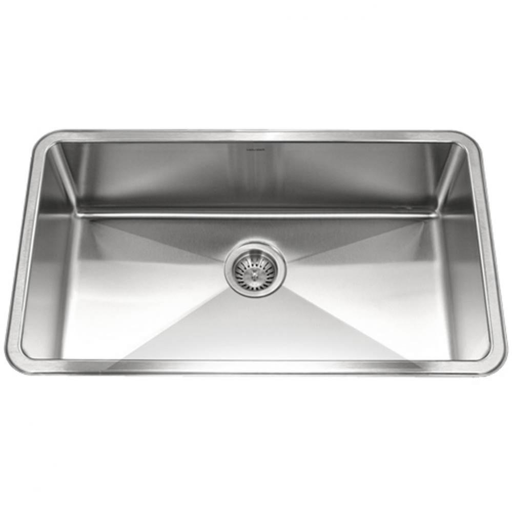 Hydrus 32'' 15MM Radius Undermount Stainless Steel Large Single Bowl Kitchen Sink