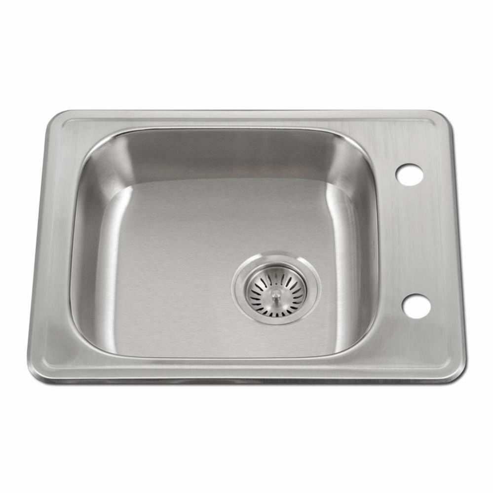 Revive 22'' ADA Topmount Stainless Steel 1-hole Sink,  6'' Depth, Bulk Pack