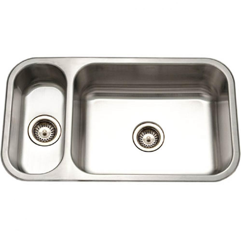 Vitality 32'' Undermount Stainless Steel 20/80 Double Bowl Kitchen Sink