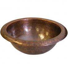 Hamat ASH-12SR-AC - Topmount Copper Lavatory Sink, Antique Copper