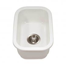 Hamat CHE-1319BU-WH - Chelsea 13'' Undermount Fireclay Bar Sink, White