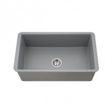 Hamat CHE-3219SU-MG - Chelsea 32'' Undermount Fireclay Single Bowl Kitchen Sink, Matte Grey