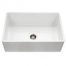 Hamat CHE-3318SA-WH - Chelsea 33'' Apron-Front Fireclay Single Bowl Kitchen Sink, White