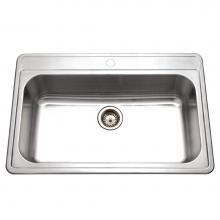 Hamat EDI-3322ST-1-1 - Edition 33'' Topmount Stainless Steel 1-Hole Large Single Bowl Kitchen Sink