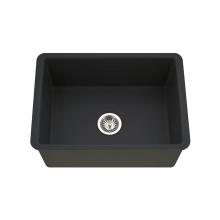 Hamat CHE-2619SU-MB - Chelsea 26'' Undermount Fireclay Single Bowl Kitchen Sink, Matte Black