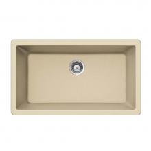 Hamat SIO-3017SU-SD - SiOStone 33'' Granite Undermount Large Single Bowl Kitchen Sink, Sand