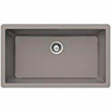Hamat SIO-3319DU-TA - SiOStone 33'' Granite Undermount 50/50 Double Bowl Kitchen Sink, Taupe