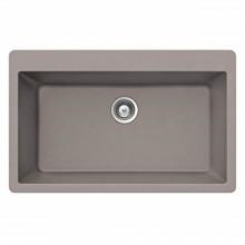 Hamat SIO-3321ST-TA - SiOStone 33'' Granite Topmount Large Single Bowl Kitchen Sink, Taupe
