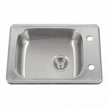 Hamat TADA-2217ST-6-1-20 - Revive 22'' ADA Topmount Stainless Steel 1-hole Sink,  6'' Depth, Bulk Pack