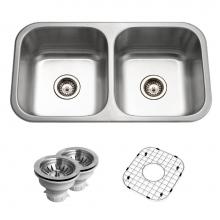 Hamat VIL-3218DT - Villa 32'' Topmount Double Bowl Kitchen Sink