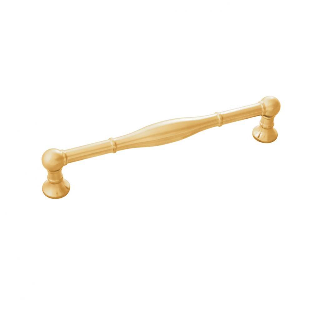 Fuller Collection Pull 6-5/16 Inch (160mm) Center to Center Brushed Golden Brass Finish (10 Pack)