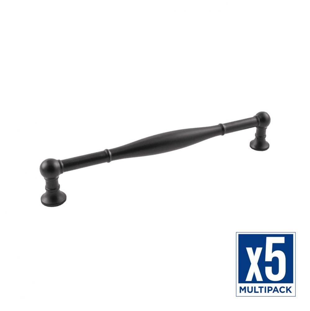Fuller Collection Pull 8-13/16 Inch (224mm) Center to Center Matte Black Finish (5 Pack)