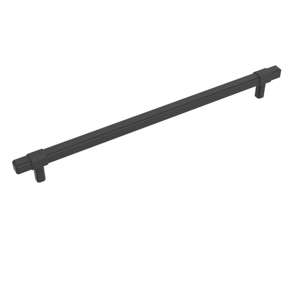 Monroe Collection Pull 12 Inch Center to Center Matte Black Finish